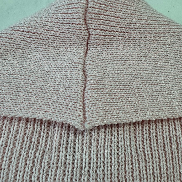 CARMEN MARC VALVO NWT Women’s Light Pink Sweater Cardigan XL Zipper Faux Pocket - Picture 12 of 15